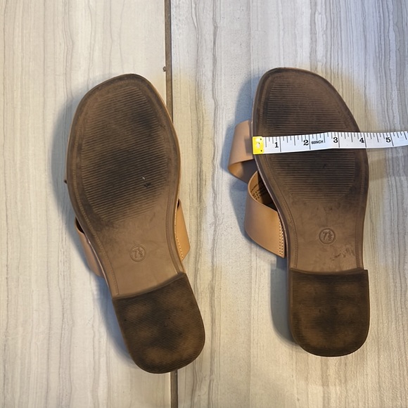 a new day. Tan Faux Leather 7.5 Sandals - Picture 3 of 3